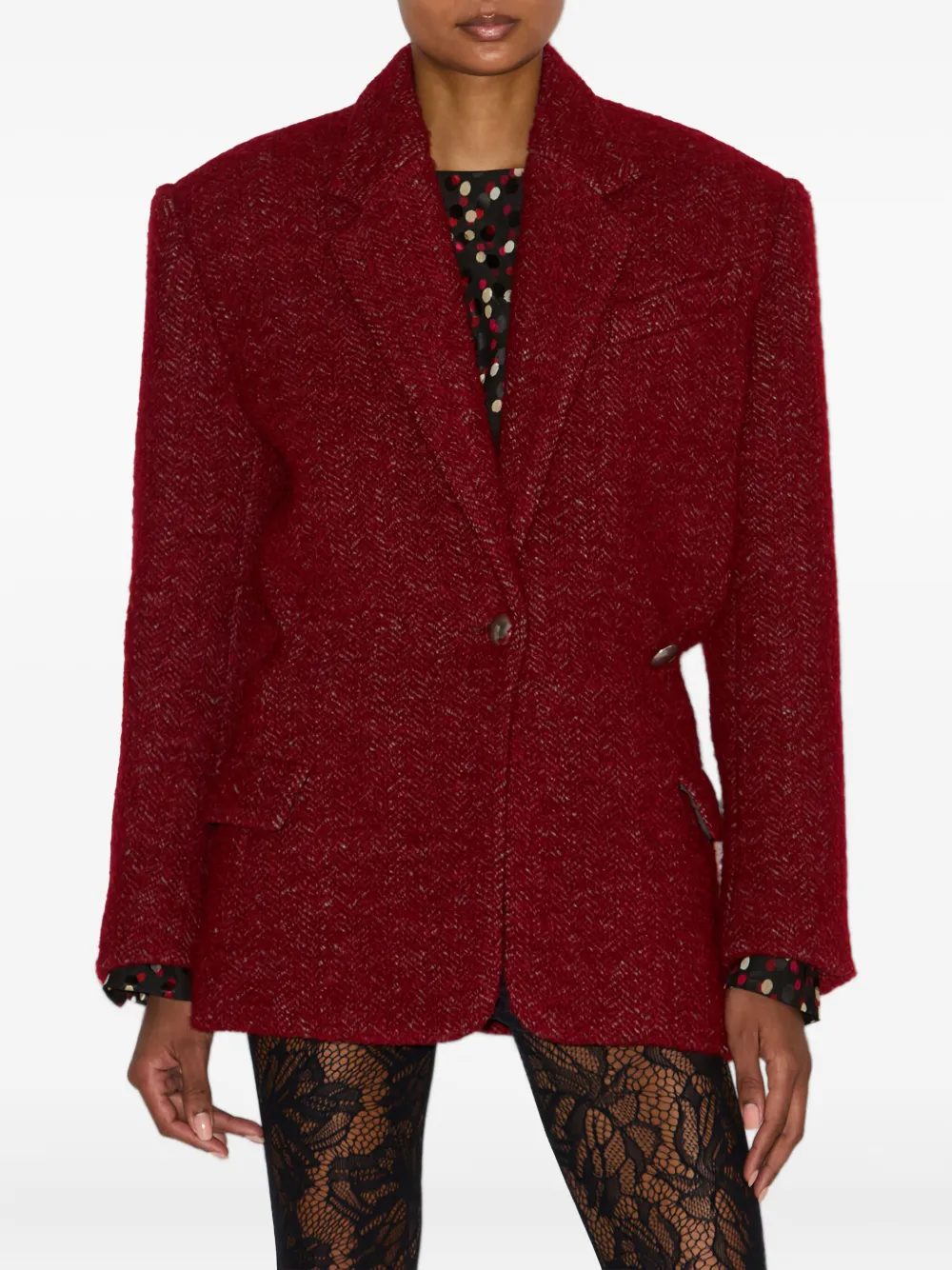 Isabel Marant Gallie Coat In Red