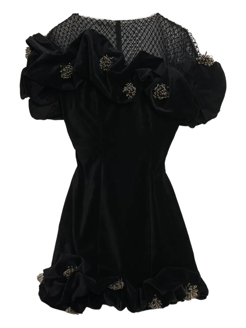 Isabel Marant Eliska Ruffled-detailing Mini Dress In Black