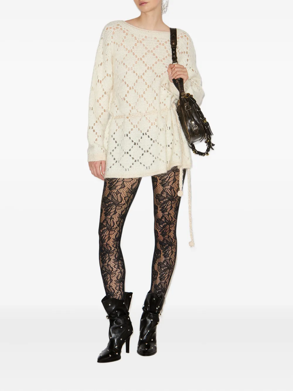 ISABEL MARANT Merida diamond-pattern pullover | Knitted Sweaters | Image 2