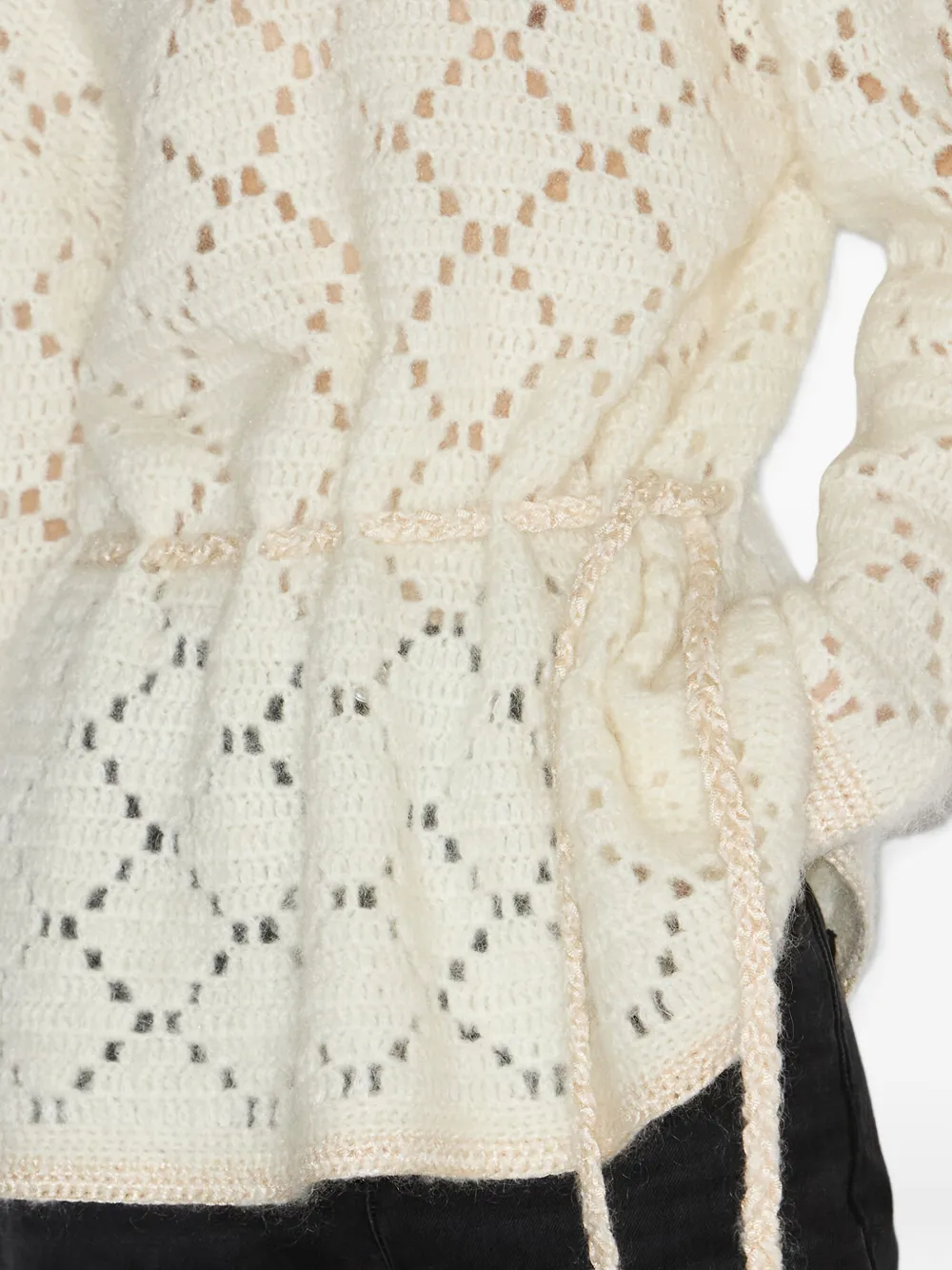 ISABEL MARANT Merida pullover met diamantpatroon Beige
