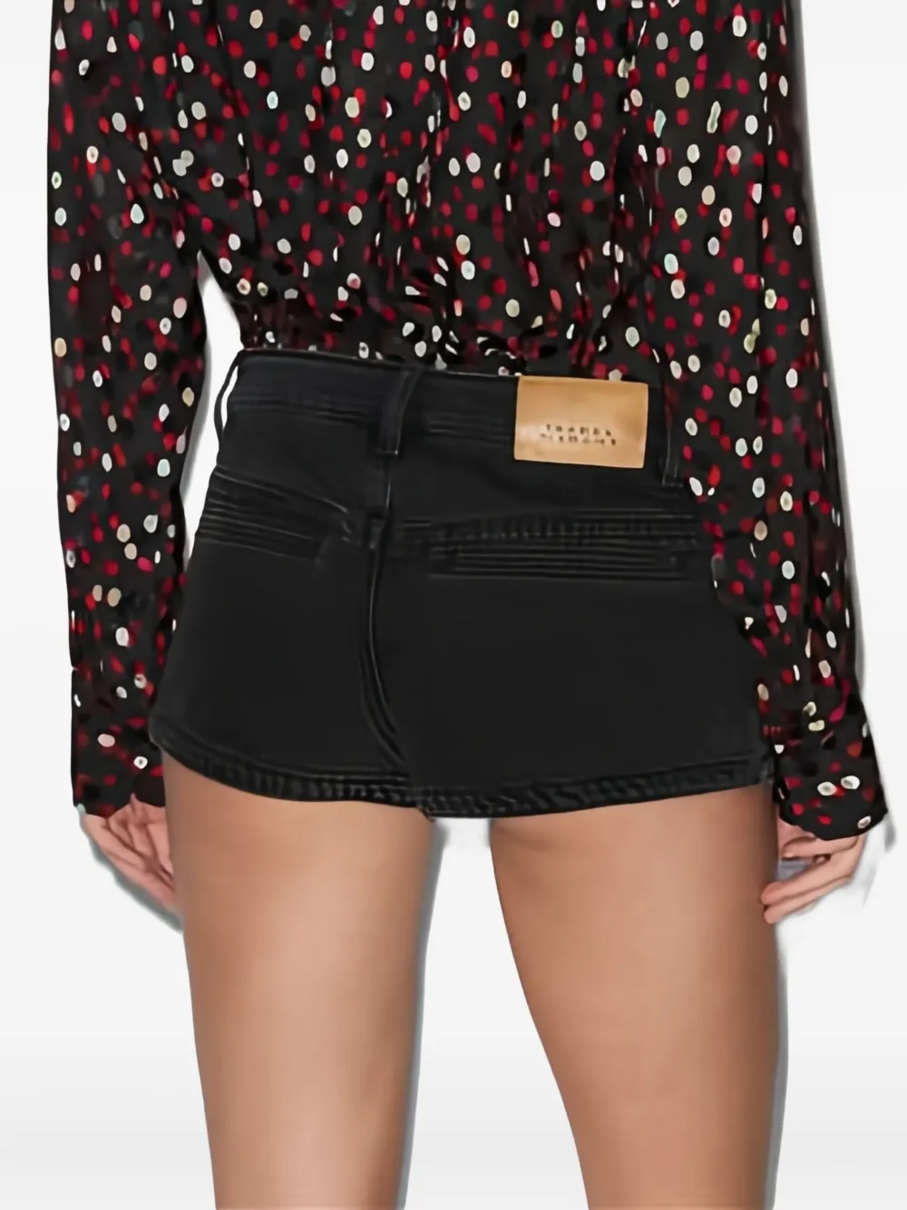 Isabel Marant Hania Denim Shorts In Black