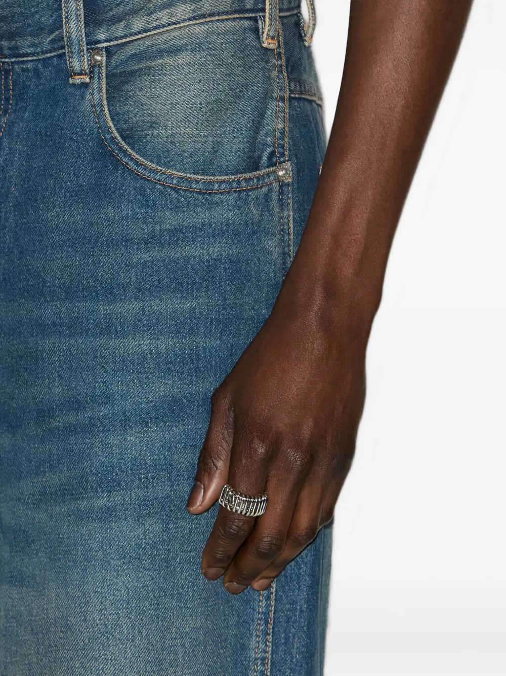 Isabel Marant Ivyo Linear-link Ring In Silver