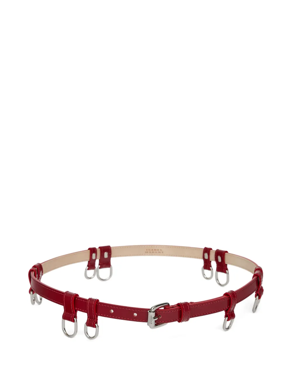Isabel Marant Leather Rings-detailing Belt In Red
