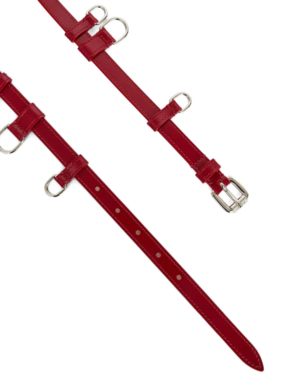 Isabel Marant Leather Rings-detailing Belt In Red