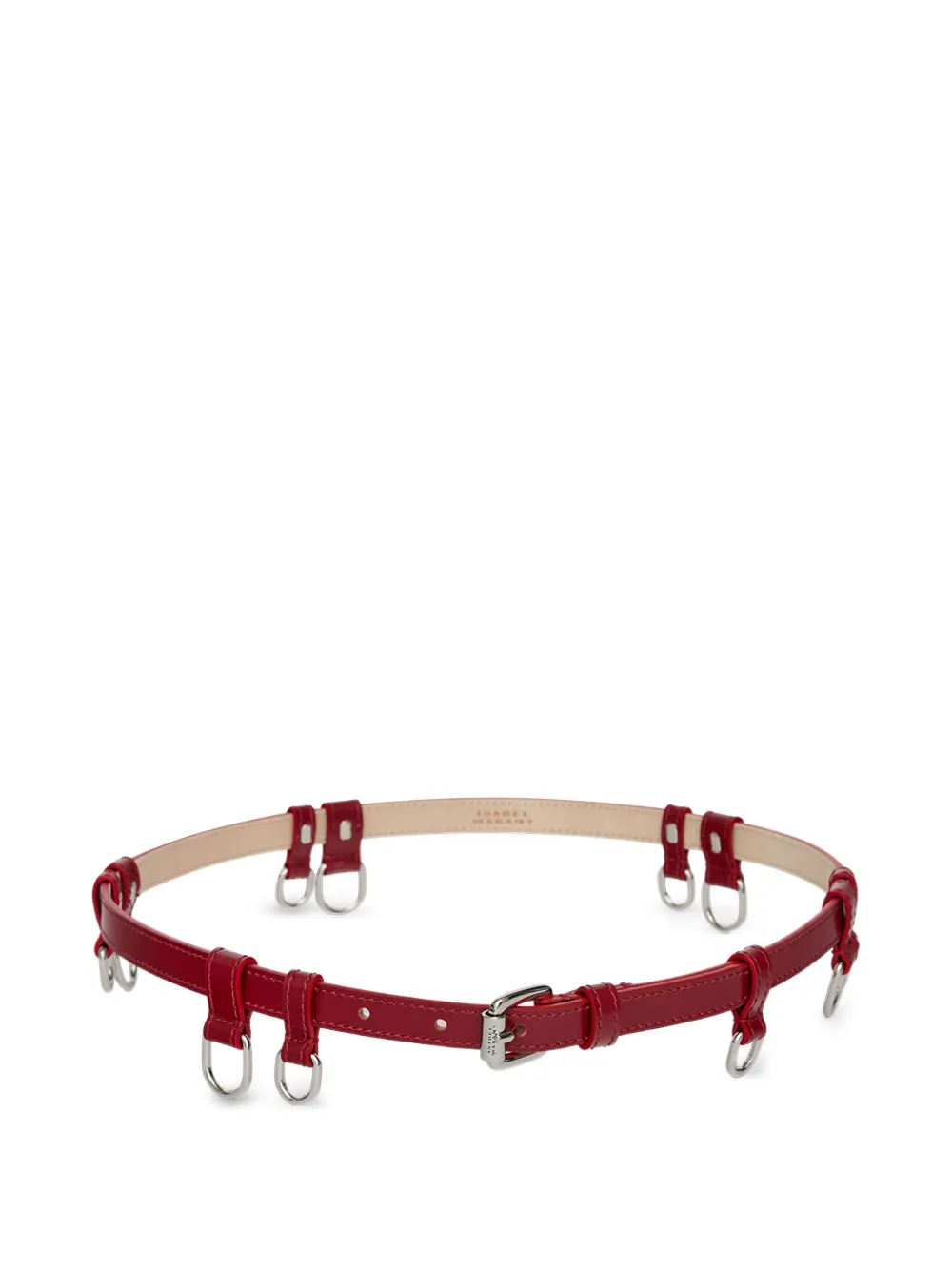 ISABEL MARANT leather rings-detailing belt | Red | Image 1