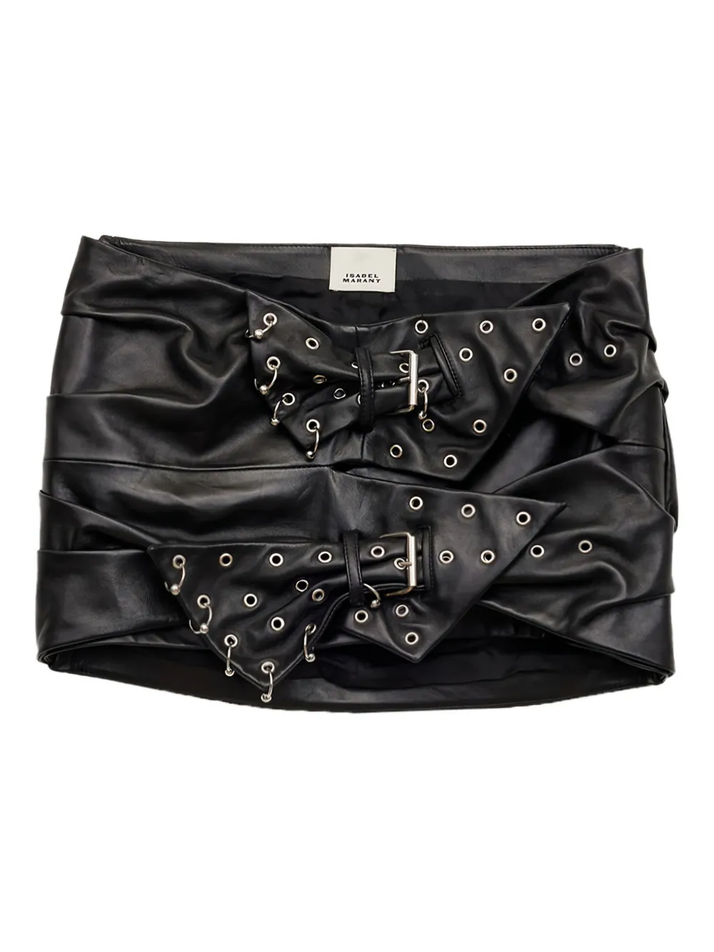 ISABEL MARANT buckle-detail leather skirt | Black | Image 1