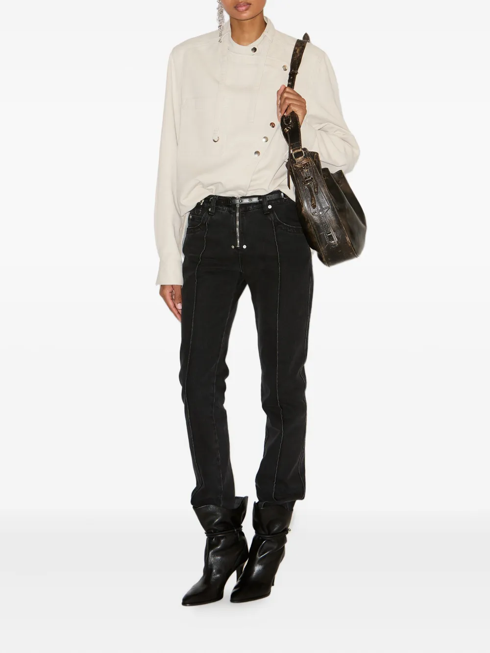 ISABEL MARANT Tess asymmetrical button-detail shirt | Shirts | Image 2