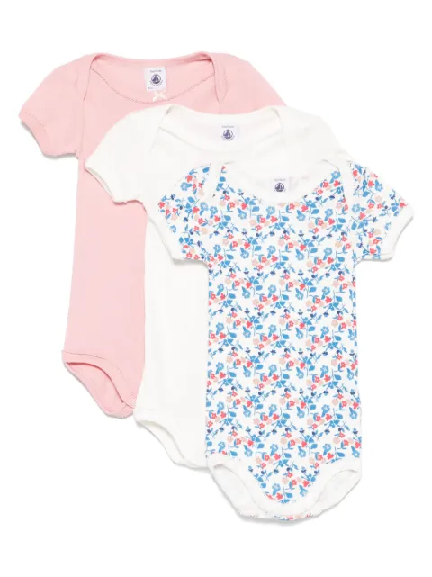 Petit Bateau cotton bodysuits (set of three)