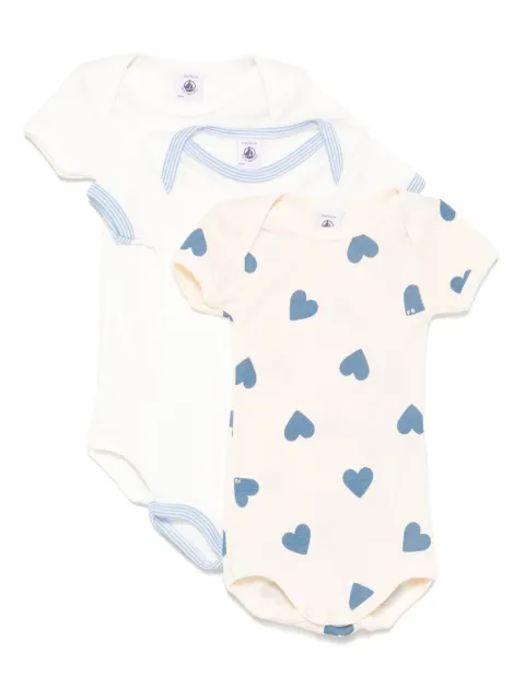 Petit Bateau cotton bodysuits (set of three)
