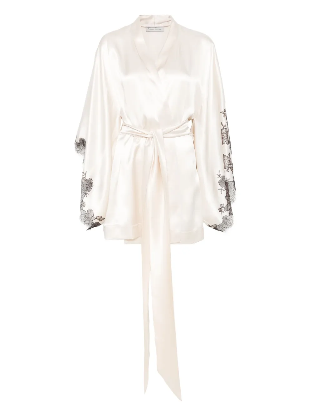 Carine Gilson Zijden badjas Beige