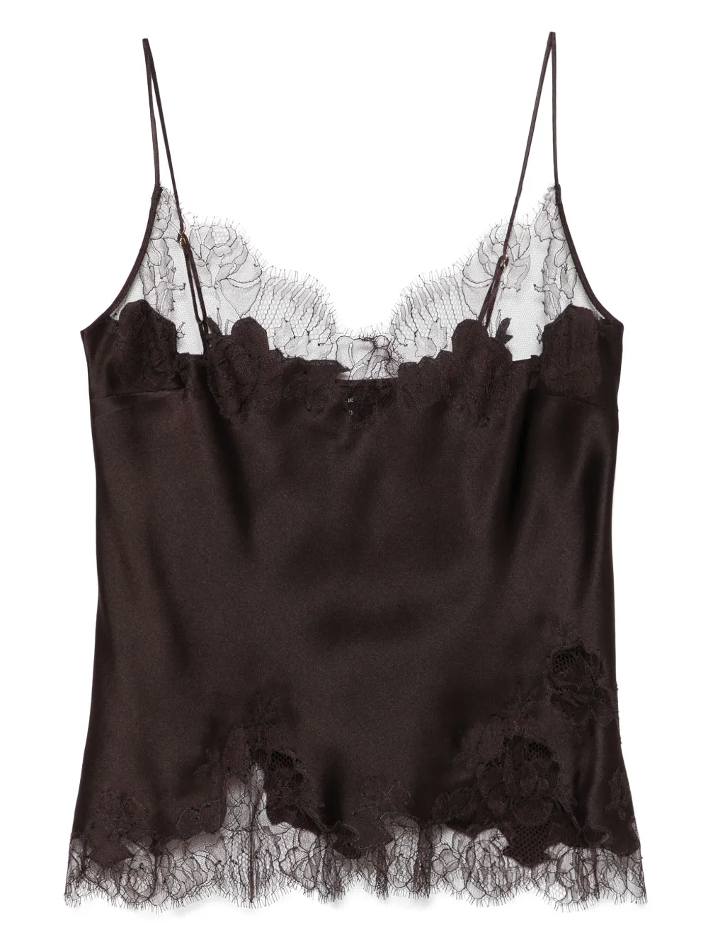 Carine Gilson Silk Camisole In Brown
