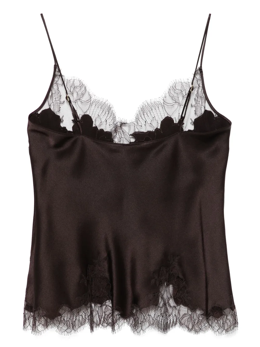 Carine Gilson Silk Camisole In Brown