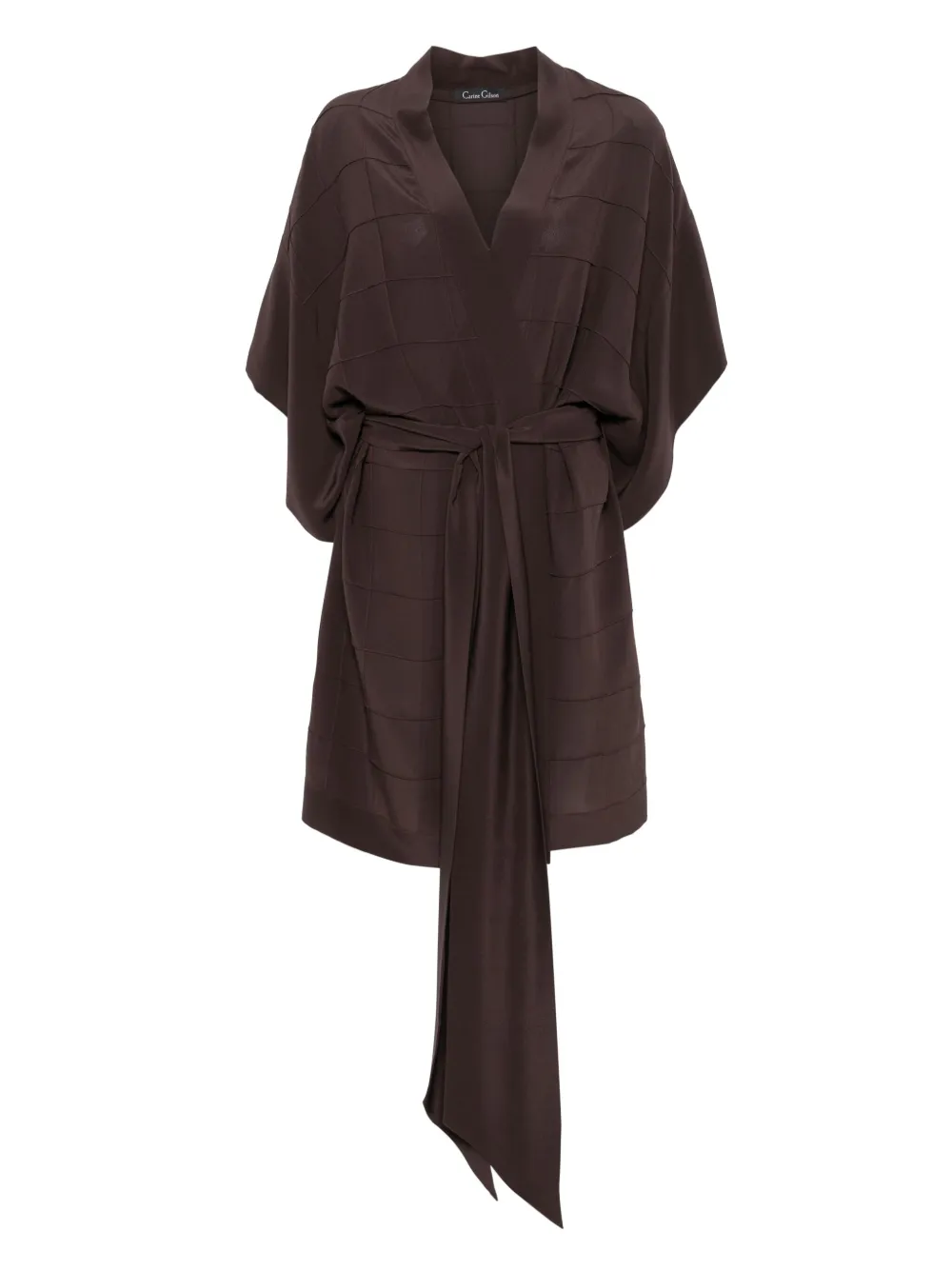 Carine Gilson Silk Robe In Brown