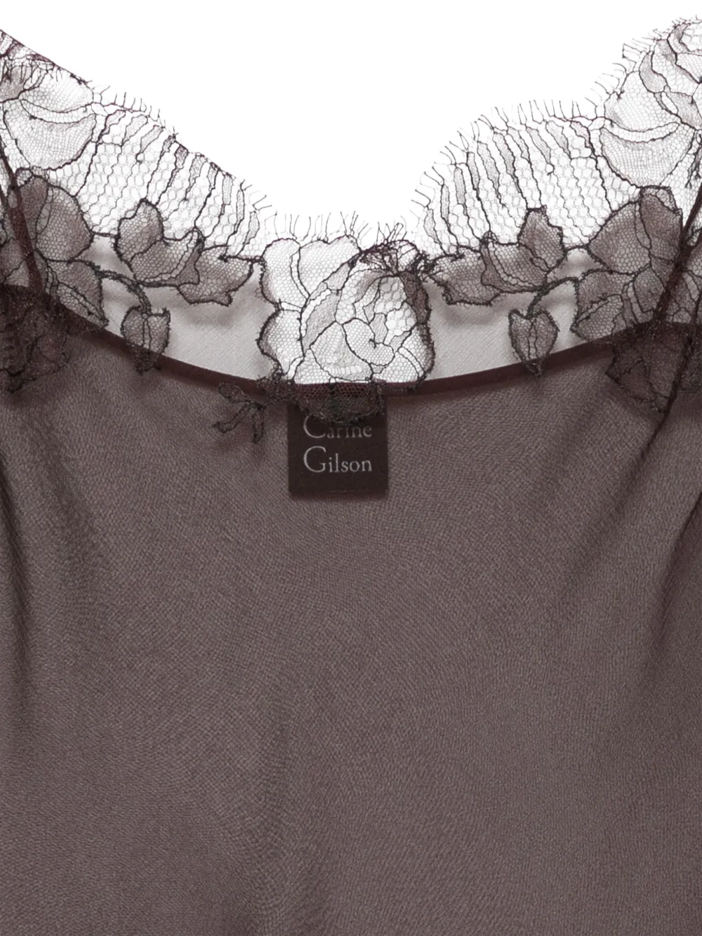 Carine Gilson Organza Camisole In Brown