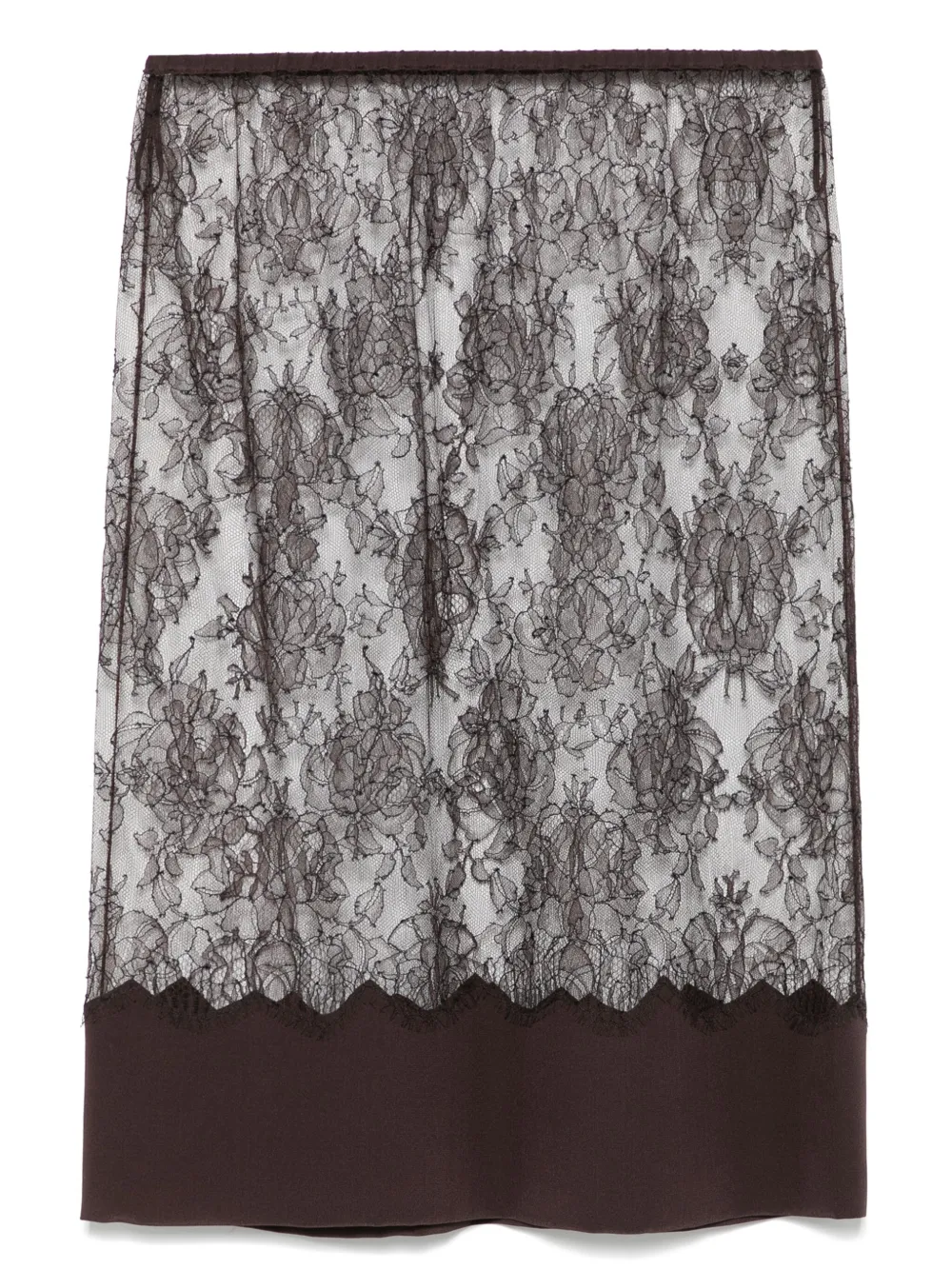 Carine Gilson Kanten rok Bruin