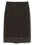 Carine Gilson silk slip skirt - Brown
