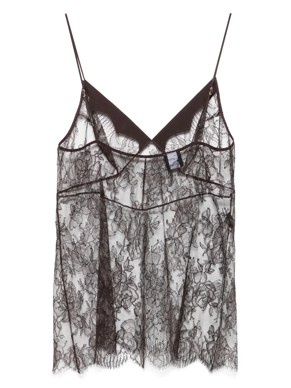Carine Gilson Lace Camisole In Brown