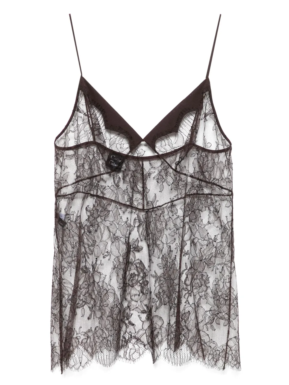 Carine Gilson Lace Camisole In Brown