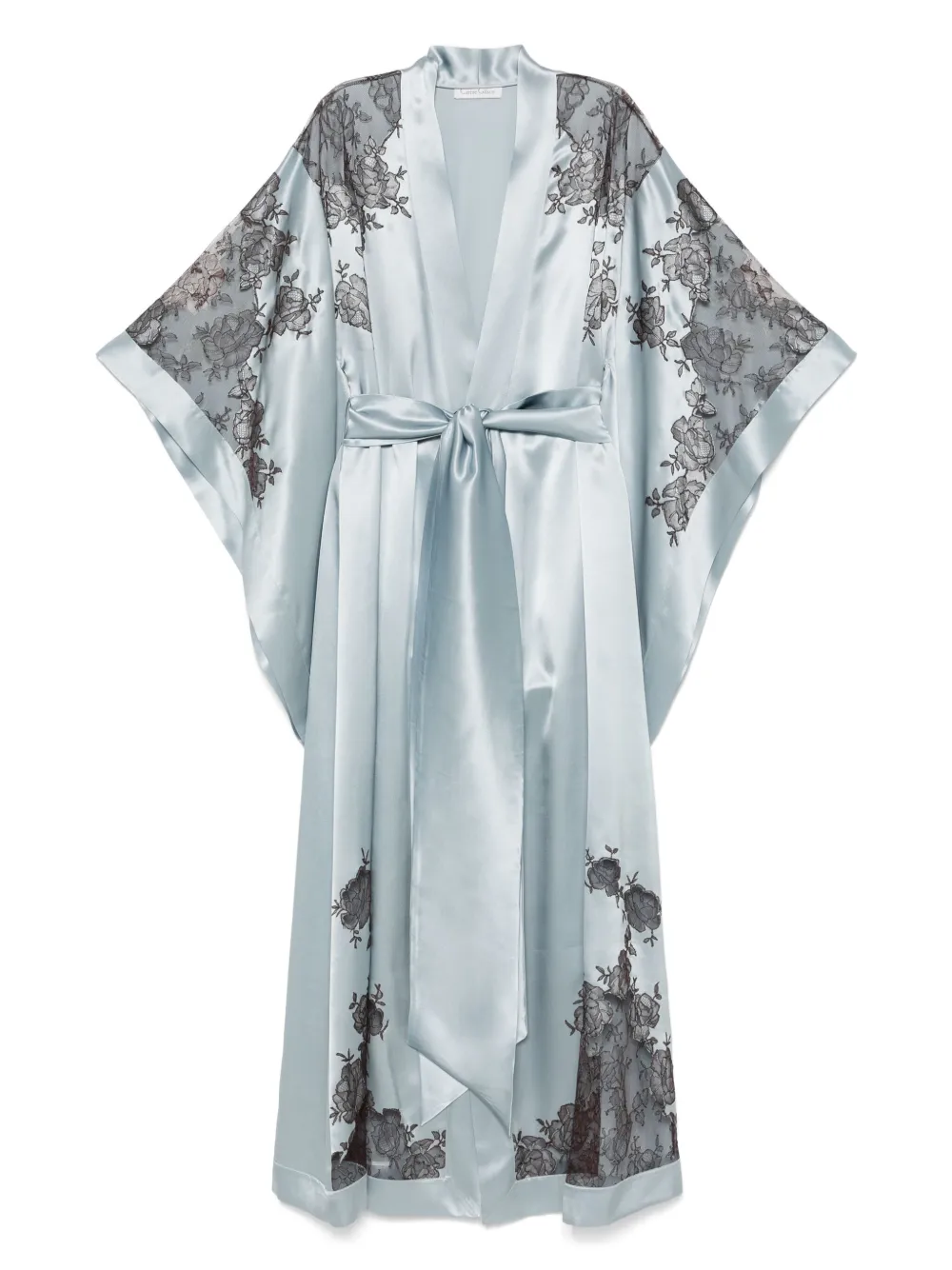 Carine Gilson Silk Robe In Blue