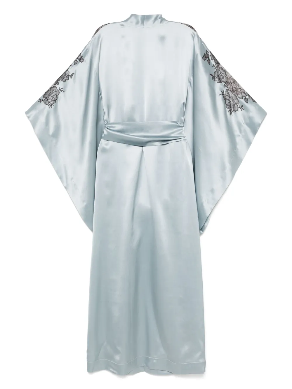 Carine Gilson Silk Robe In Blue