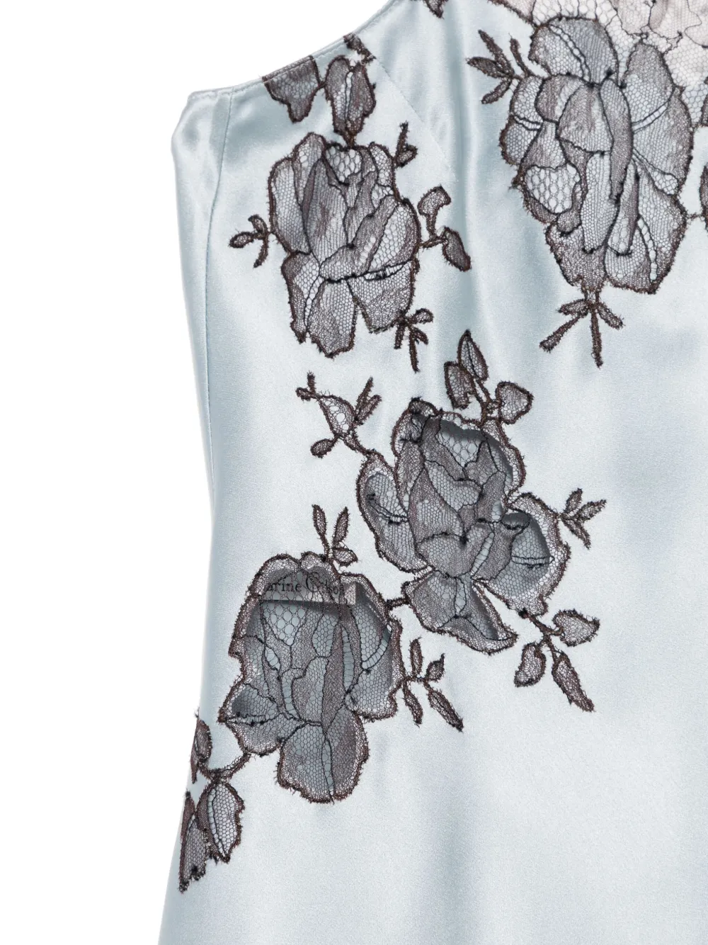 Carine Gilson satin slip dress Blauw