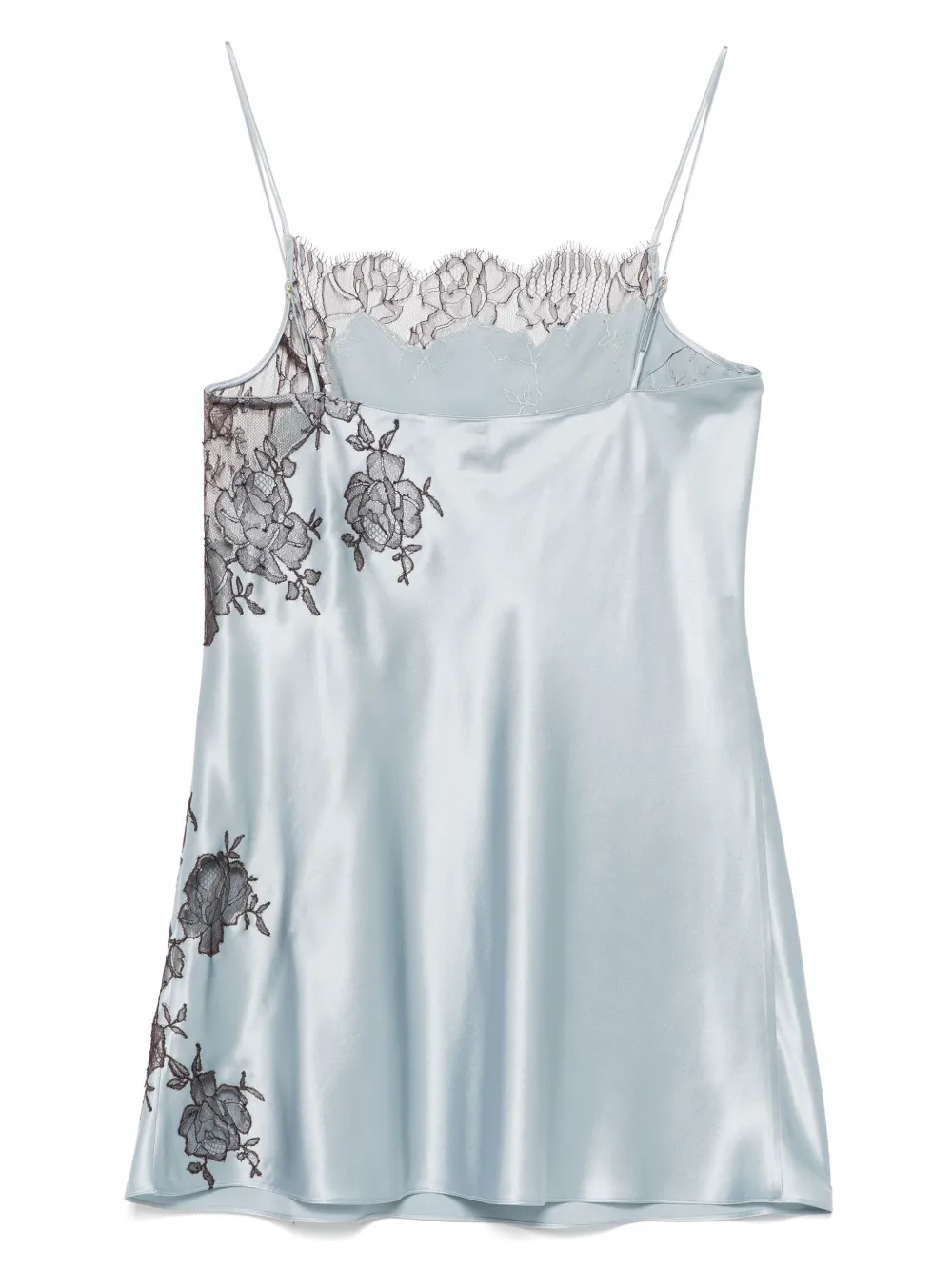 Carine Gilson satin slip dress Blauw
