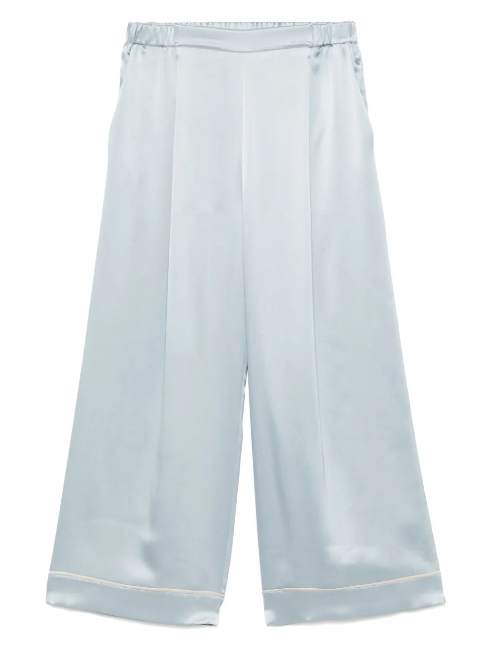 Carine Gilson Satin Silk Pajama Trousers In Green
