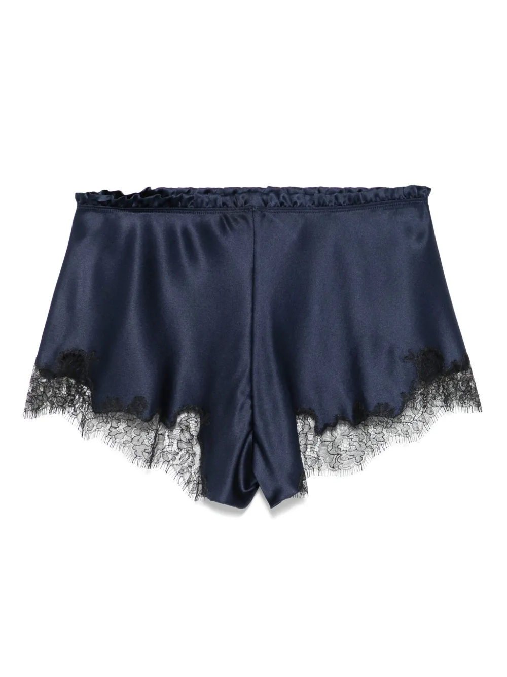 Carine Gilson Satijnen-zijden shorts Blauw