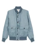 Barba linen bomber jacket - Blue