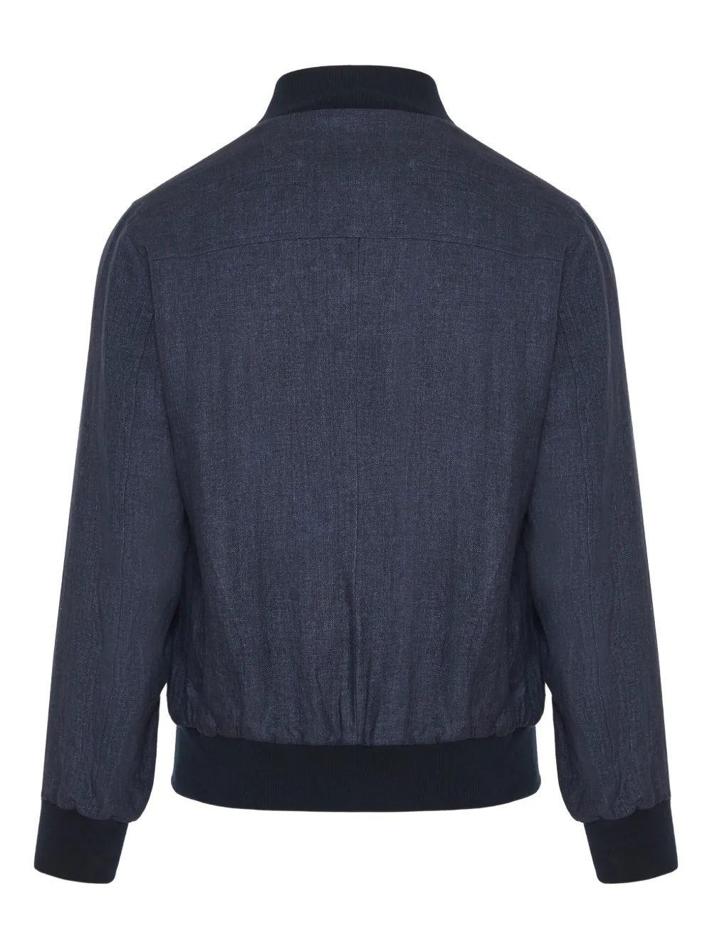 Barba Button-up denim bomberjack Blauw