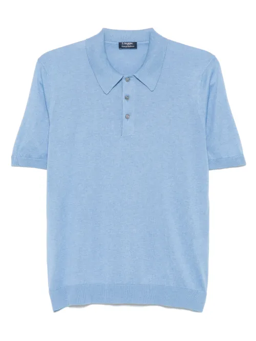 Barba polo en soie - Bleu - Barba - Modalova