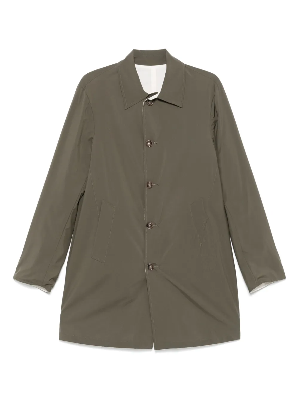 Barba single-breasted parka | verde | Image 1