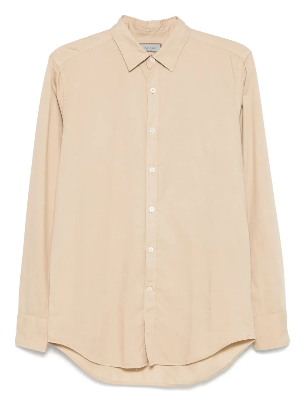 Canali Twill overhemd Beige