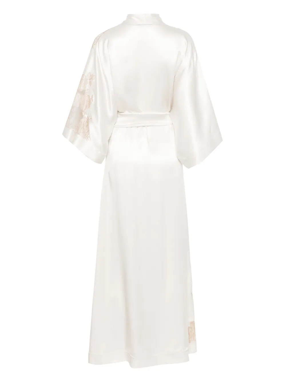 Carine Gilson Silk Robe In Neutral