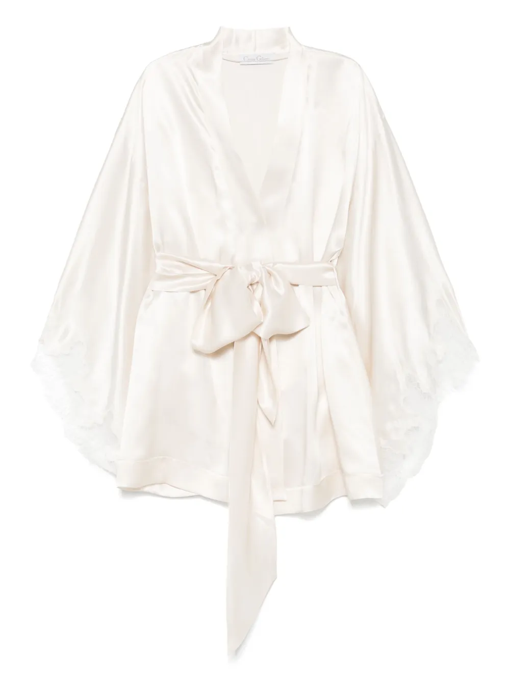 Carine Gilson Zijden badjas Beige