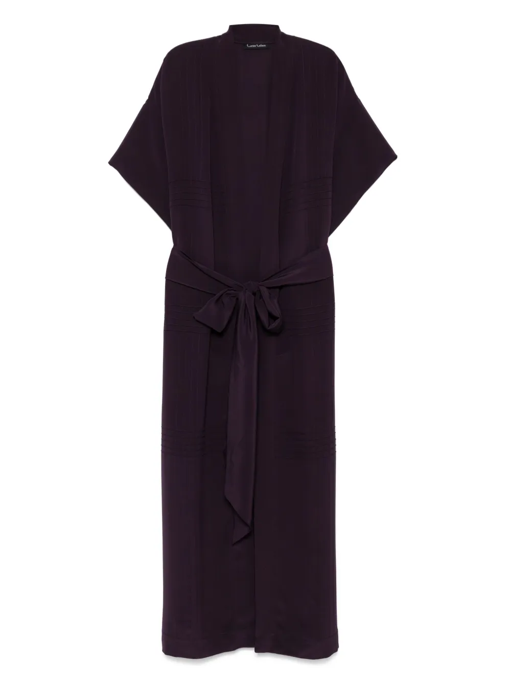 Carine Gilson Crepe Dressing Gown In Purple