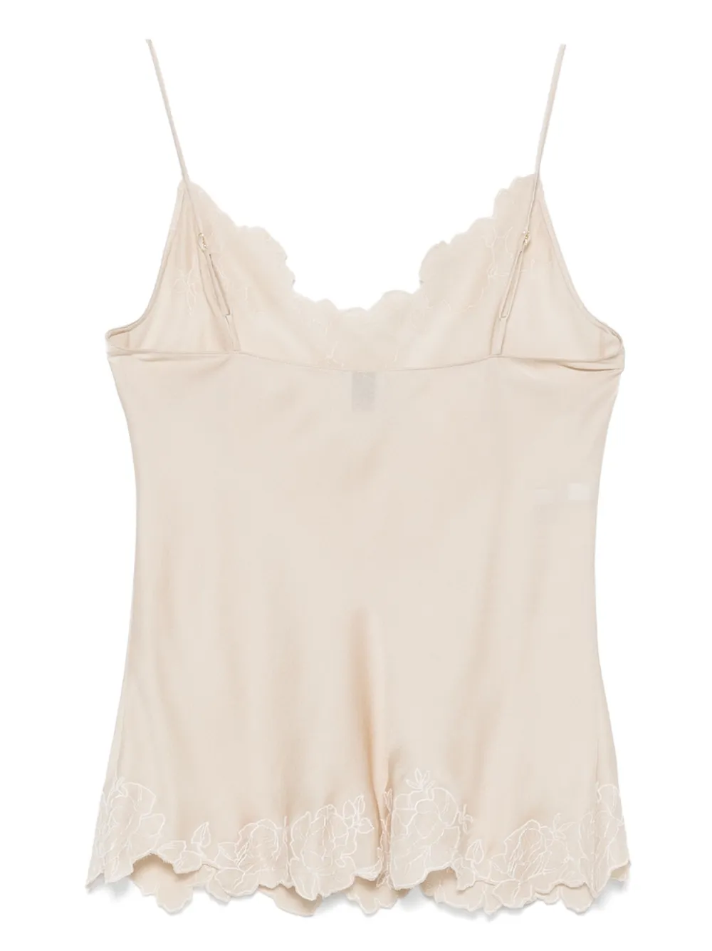 Carine Gilson Calais-caudry Slip Camisole In Neutral