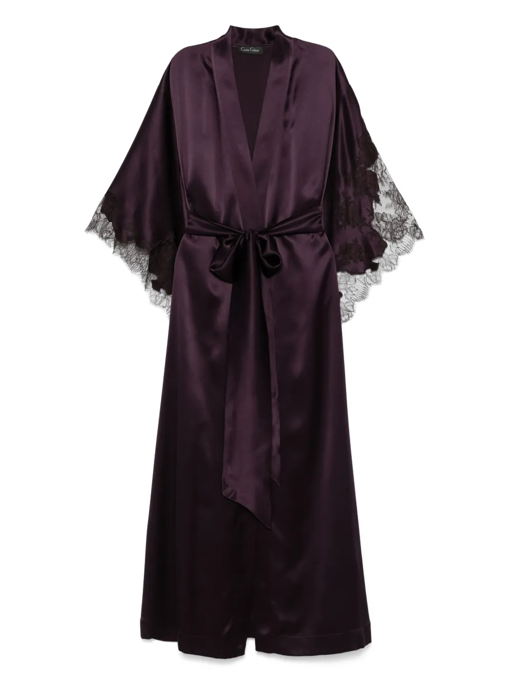 Carine Gilson Silk Dressing Gown In Purple