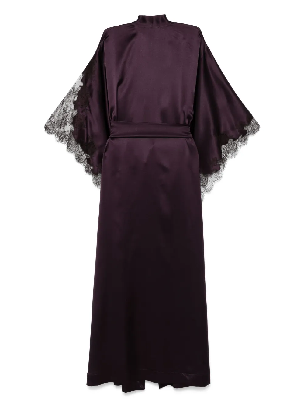 Carine Gilson Silk Dressing Gown In Purple