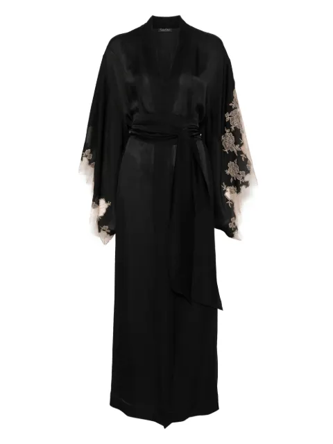 Carine Gilson Calais Caudry-lace silk robe
