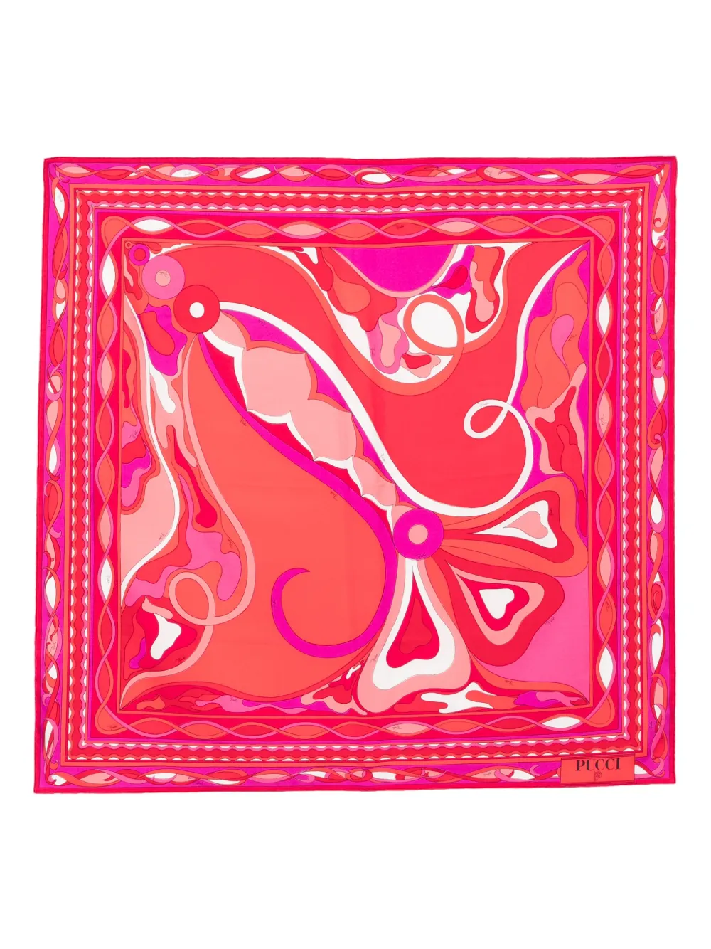 PUCCI abstract-pattern print scarf Rood