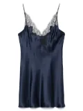 Carine Gilson silk satin slip dress - Blue