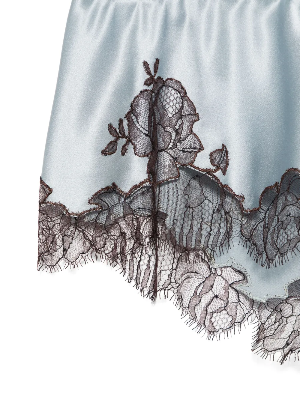 Carine Gilson Satin Silk Shorts In Blue