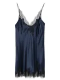 Carine Gilson silk satin slip dress - Blue