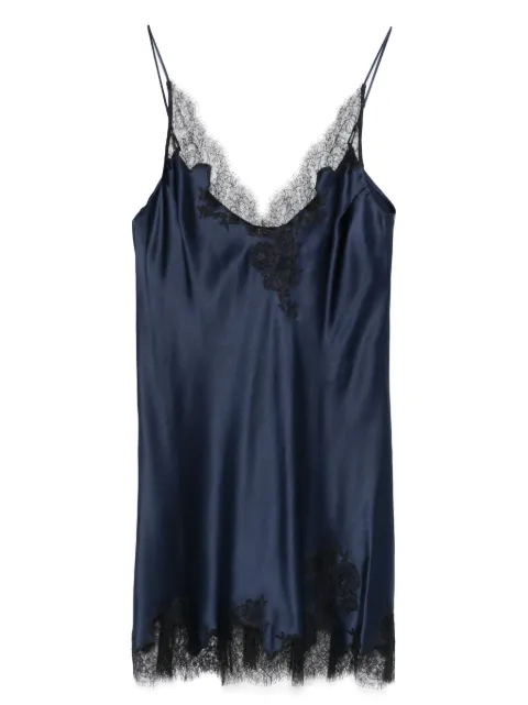 Carine Gilson slip dress de satén de seda
