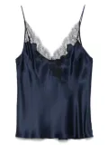 Carine Gilson silk satin top - Blue