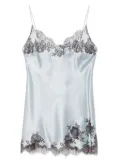 Carine Gilson short silk slip dress - Blue
