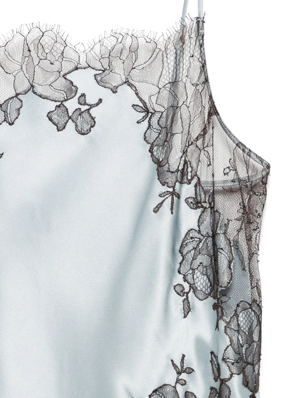 Carine Gilson Zijden nachthemd Blauw