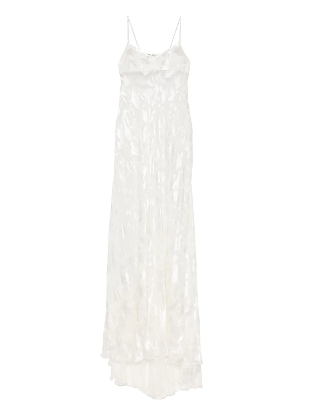 Ermanno Scervino Maxi-jurk met bloemjacquard Wit