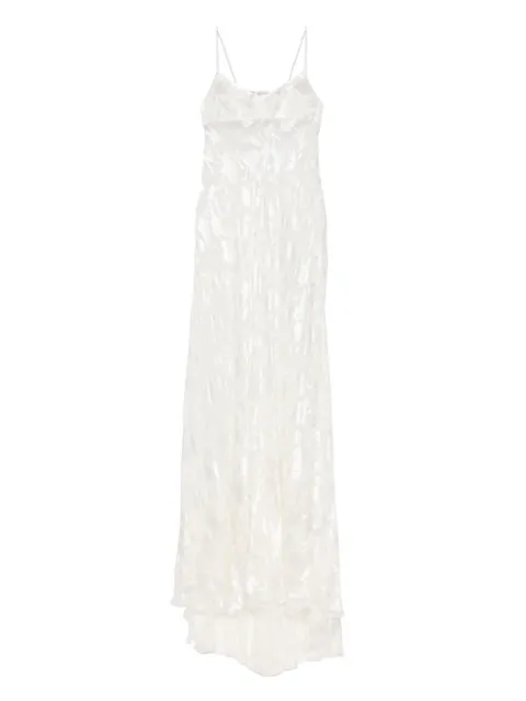 Ermanno Scervino vestido largo con motivo floral en jacquard